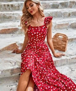 DY FAUNA MAXI DRESS - RED PRINT