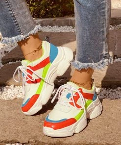 HT New In Shoes EN BLOOM | SEVANI MULTI COLOR DAD SNEAKER WHITE