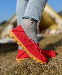 ATC Side Tie Laser Cut Round-Toe Loafers - MAMA LOVE