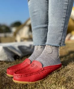 ATC Laser Cut Out Mules Loafers - Women