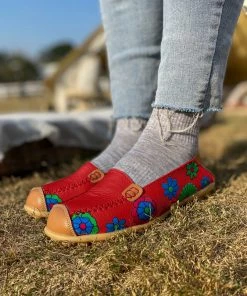 ATC Floral Print-Accent Leather Loafers - MAMA LOVE 39 ATC Floral Print-Accent Leather Loafers - MAMA LOVE