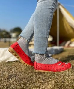 ATC Side Cut And Cross-Toe Leather Loafers - MAMA LOVE