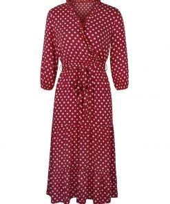DY ALECTA MIDI DRESS - WINE New In Clothing