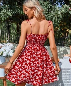 DY SYLVIE MINI DRESS - RED FLORAL