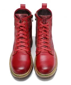 Tie Dye-Contrast Genuine Leather Combat Boots Ankle Boots - Soffia Shoes 14 Tie Dye-Contrast Genuine Leather Combat Boots Ankle Boots - Soffia Shoes