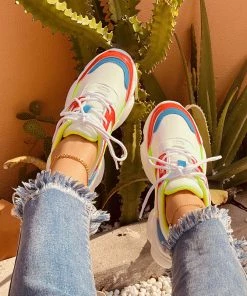 HT New In Shoes EN BLOOM | SEVANI MULTI COLOR DAD SNEAKER WHITE