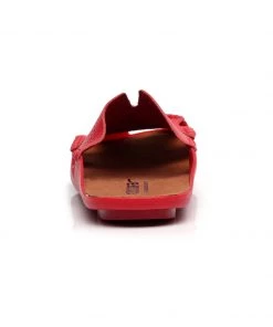 GLF Maibulun | Perforated Cut-Out Genuine Leather Mule - Red 10 GLF Maibulun | Perforated Cut-Out Genuine Leather Mule - Red