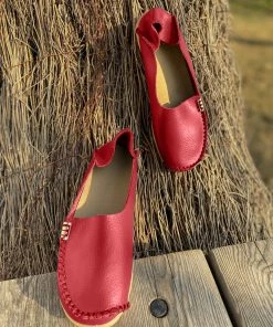 ATC Side Metallic Trim Leather Loafers - MAMA LOVE Shop Loafer