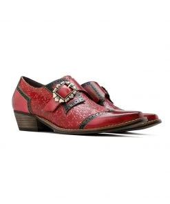 Soffia | Vivid Daisy Embossed Leather Monk