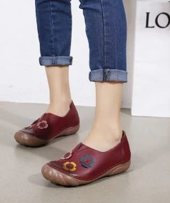 Applique Stitch Nonskid Loafers - SIKETU