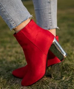 HYHE EN BLOOM | Red Mirror Heel Suede Ankle Boots NEW ARRIVALS 9 HYHE EN BLOOM | Red Mirror Heel Suede Ankle Boots NEW ARRIVALS