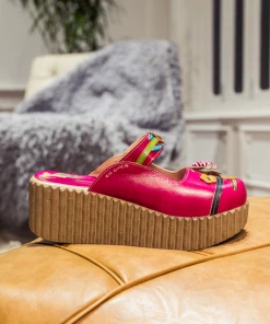 JF SOFFIA | Genuine Leather Red Ribbed-Sole Floral Appliqued Clogs NEW ARRIVALS 14 JF SOFFIA | Genuine Leather Red Ribbed-Sole Floral Appliqued Clogs NEW ARRIVALS