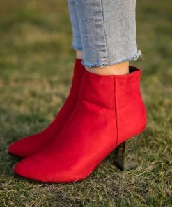 HYHE EN BLOOM | Red Mirror Heel Suede Ankle Boots NEW ARRIVALS 10 HYHE EN BLOOM | Red Mirror Heel Suede Ankle Boots NEW ARRIVALS