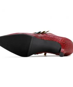 SOFFIA | Tri-Strap Sculpted Reliefs Leather Bootie New In Shoes