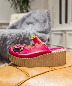 JF SOFFIA | Genuine Leather Red Ribbed-Sole Floral Appliqued Clogs NEW ARRIVALS 15 JF SOFFIA | Genuine Leather Red Ribbed-Sole Floral Appliqued Clogs NEW ARRIVALS