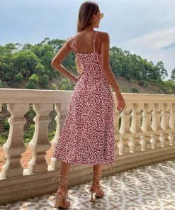 BFZY CLEO FLORAL DRESS - RED