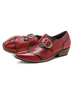 Soffia | Vivid Daisy Embossed Leather Monk