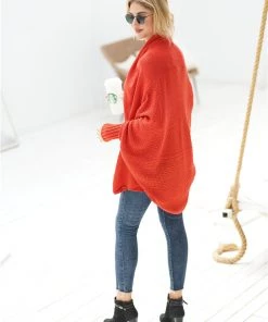 MY Smaibulun | Red Batwing Easy On Cardigan New In Clothing