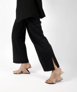 Jady Rose JADYROSE | ADALINA RHINESTONE ROSE GOLD LEATHER SLIDE