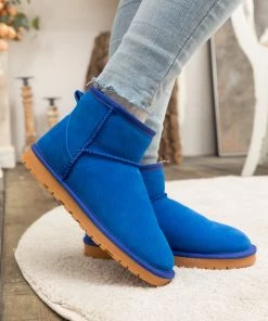 XH New In Shoes SMAIBULUN UGG™ | Faux Fur-Lined Genuine Suede Low Boot