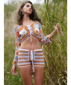 MY New In Clothing SMAIBULUN | Blossom Garden Crochet Top -Women