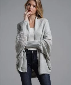 MY Smaibulun | Grey Batwing Easy On Cardigan