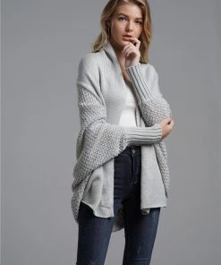MY Smaibulun | Grey Batwing Easy On Cardigan
