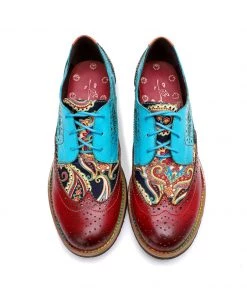 SOFFIA | Genuine Leather Classic Brown Flat Oxford Shoes Sneakers