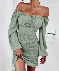 DY NEW ARRIVALS CALEIGH MINI DRESS - SAGE