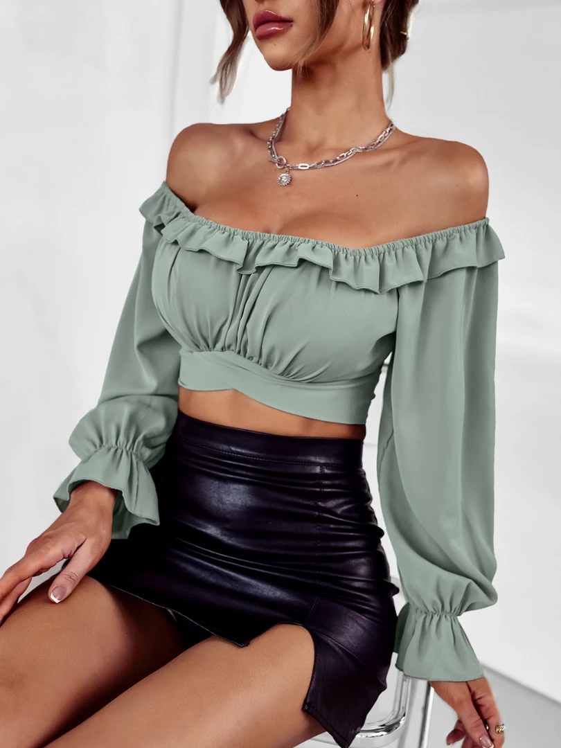 DY New In Clothing HENIE BOW TOP - SAGE 1 DY New In Clothing HENIE BOW TOP - SAGE
