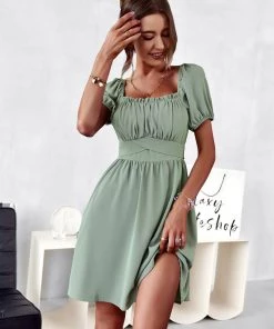 DY MAUDE MINI DRESS - SAGE
