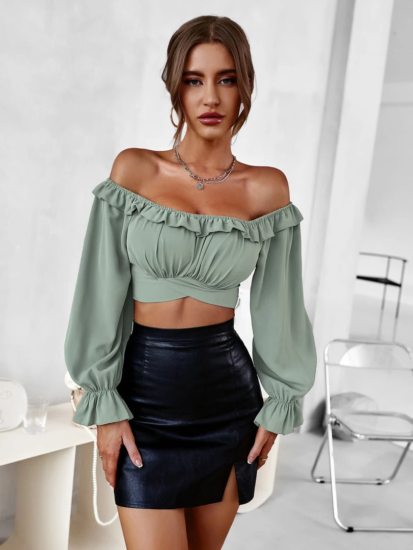 DY New In Clothing HENIE BOW TOP - SAGE 4 DY New In Clothing HENIE BOW TOP - SAGE