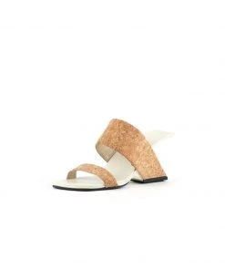 Jady Rose JadyRose | Open-Heel Leather Slide- Sand NEW ARRIVALS
