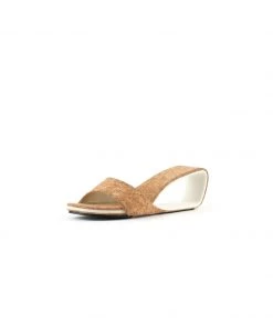 Jady Rose NEW ARRIVALS JadyRose | Twisted Upper Heel Genuine Leather Sawdust Slide