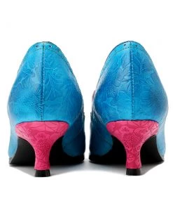 SOFFIA | Genuine Leather Sunflower Embossed Kitten Heel Oxford Shoes New In Shoes