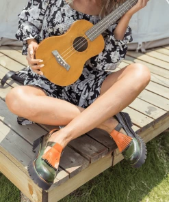 SOFFIA | Genuine Leather Seaweed Orange Tassel Mary Jane NEW ARRIVALS