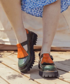 SOFFIA | Genuine Leather Seaweed Orange Tassel Mary Jane NEW ARRIVALS