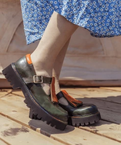 SOFFIA | Genuine Leather Seaweed Orange Tassel Mary Jane NEW ARRIVALS
