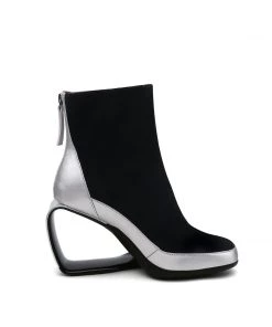 Jady Rose JadyRose | Genuine Leather JR Signature Triangle Wedge-Heel Ankle Boots