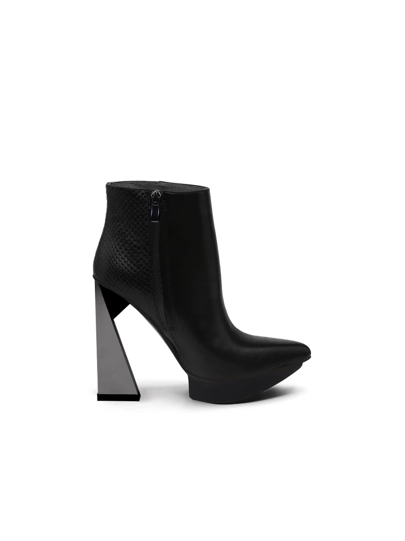 Jady Rose JadyRose | Black Silver Triangled Leather High Heel Ankle Platform Boots New In Shoes 2 Jady Rose JadyRose | Black Silver Triangled Leather High Heel Ankle Platform Boots New In Shoes