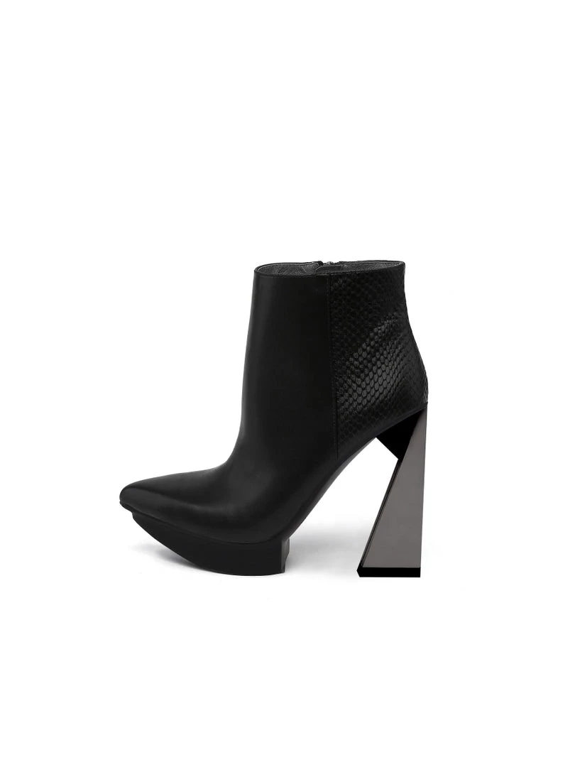Jady Rose JadyRose | Black Silver Triangled Leather High Heel Ankle Platform Boots New In Shoes 3 Jady Rose JadyRose | Black Silver Triangled Leather High Heel Ankle Platform Boots New In Shoes