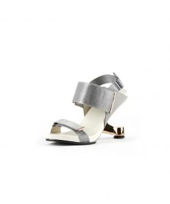 Jady Rose JadyRose | ZAYLA Silver Elevator Heel Strap Heel Sandal New In Shoes