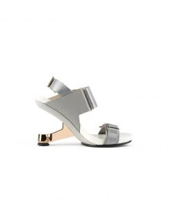 Jady Rose JadyRose | ZAYLA Silver Elevator Heel Strap Heel Sandal New In Shoes