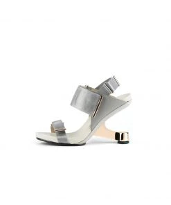 Jady Rose JadyRose | ZAYLA Silver Elevator Heel Strap Heel Sandal New In Shoes