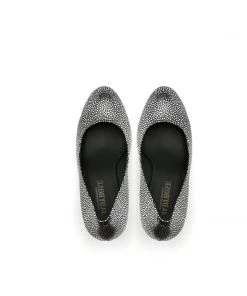 Jady Rose JadyRose | Open Triangle-Heel Leather Pump - Silver