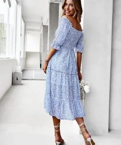 DY LAURISA MIDI DRESS - SKY BLUE 10 DY LAURISA MIDI DRESS - SKY BLUE