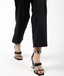 Jady Rose NEW ARRIVALS JADYROSE | DAISYMAE ANKLE STRAP SNAKE PRINT HEEL