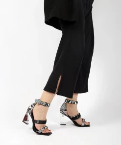 Jady Rose NEW ARRIVALS JADYROSE | DAISYMAE ANKLE STRAP SNAKE PRINT HEEL