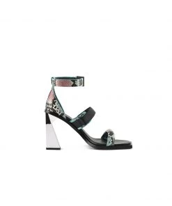 Jady Rose NEW ARRIVALS JADYROSE | DAISYMAE ANKLE STRAP SNAKE PRINT HEEL