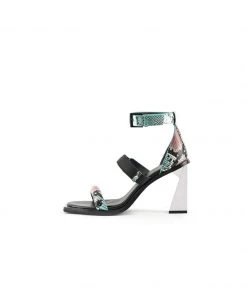 Jady Rose NEW ARRIVALS JADYROSE | DAISYMAE ANKLE STRAP SNAKE PRINT HEEL